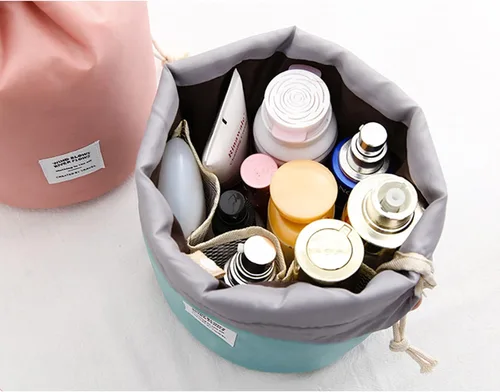Miniatura 5 de INVODA Bolsas de cosméticos con cordón, bolsa de maquillaje para mujeres y niñas, portátil, plegable, multifuncional, neceser, organizador