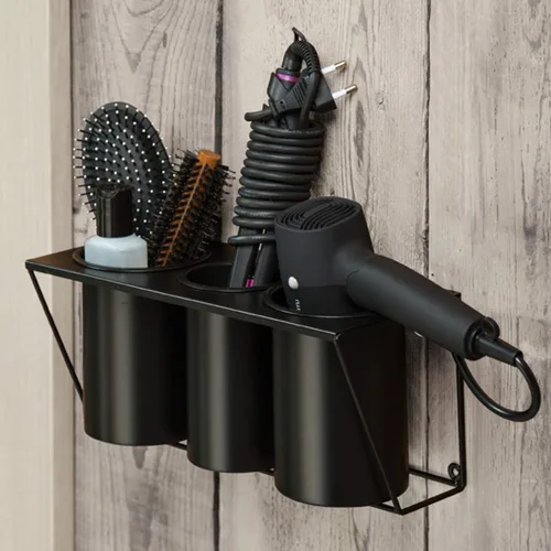 Soporte para secador de pelo, organizador de herramientas de cuidado de productos de baño, accesorios de baño, bandeja de almacenamiento, soporte