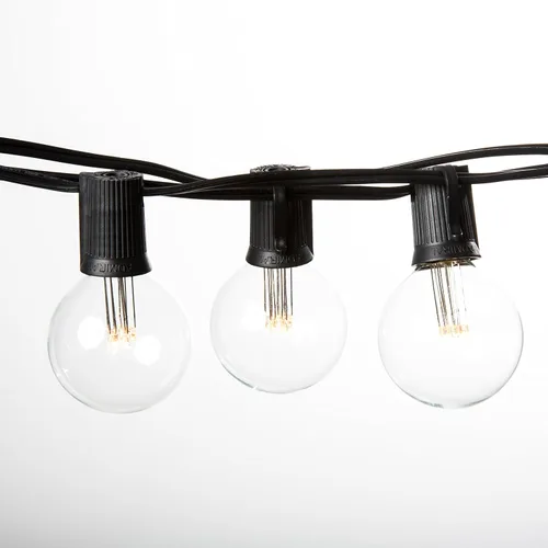 Miniatura 5 de Tira de luces para terrazas, 100 pies, con 100 focos transparentes G50