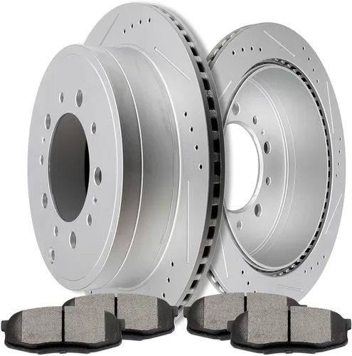 Miniatura 33 de SCITOO Brake Kits For Jeep For Cherokee 1999-2001,For TJ 1999-2006,For Jeep For Wrangler 2000-2006 Front Drilled & Slotted Disc Brakes Rotors and