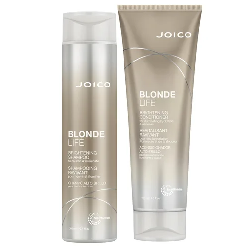 Joico Champú y acondicionador iluminador Blonde Life | Para cabello rubio | Añade suavidad y suavidad | Sin sulfatos | Con aceite de monoi y tamanu