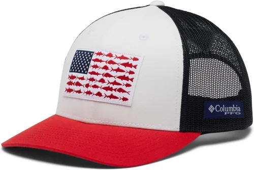 Miniatura 491 de Columbia - Gorra de malla con bandera con árboles unisex para adultos, corona alta