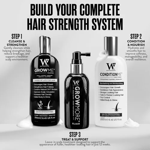 Miniatura 8 de Champú y acondicionador para el crecimiento del cabello de Watermans. Paquete combinado. El mejor sistema de crecimiento del cabello para hombres