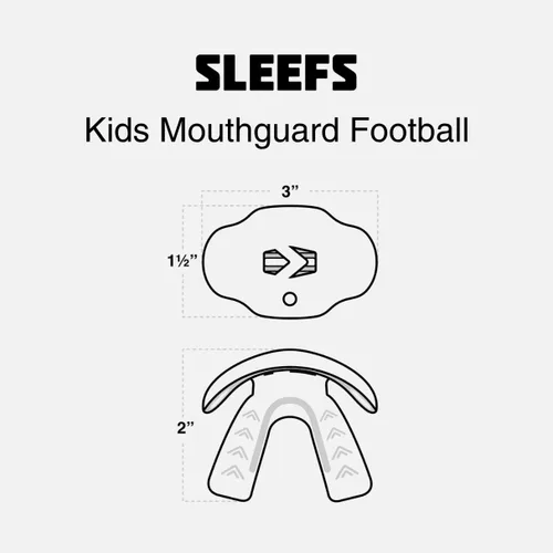 Miniatura 4 de SLEEFS Protector Bucal de Fútbol para Niños - Protector Bucal para Niños con Correa - Protector de Labios/Dientes - Sin Hervir, Máximo Flujo
