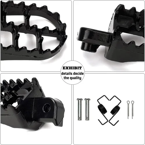 Miniatura 3 de XINGWU Reposapiés negro para motocross, pedales de aluminio para XR50R PW50 CRF70 TW200 KLX110 CRF50 50cc 70cc 90cc 110cc 125cc TaoTao pieza