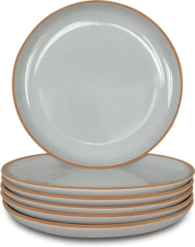 Miniatura 9 de MORA Ceramic Artisan - Juego de 6 platos mate de 7.8 pulgadas, para postre, ensalada, aperitivo, cena pequeña, etc. Apto para microondas, horno