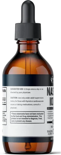 Miniatura 8 de Suplemento de yodo naciente 2800mcg Yoduro de potasio Gotas de yodo 100% vegano Color transparente Grande 2 oz