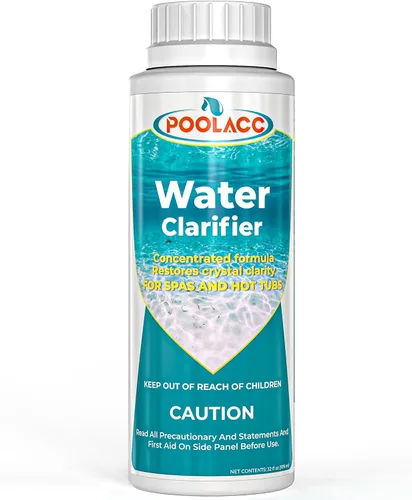 POOLACC Clarificador de agua para spa, bañera de hidromasaje o piscina, limpia el agua nublada, mejora la eficiencia del filtro, mantiene el pH