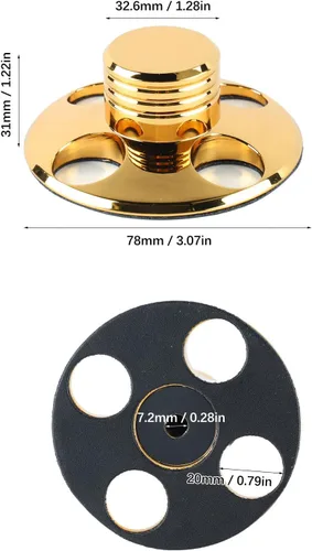 Miniatura 4 de Estabilizador de peso de registro, reemplazo de disco de disco de metal para tocadiscos de vinilo para fonógrafo
