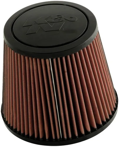 K&N Filtro de aire universal con abrazadera original de alto flujo de por vida: alto rendimiento, premium: diámetro de brida: 4.875 pulgadas, altura