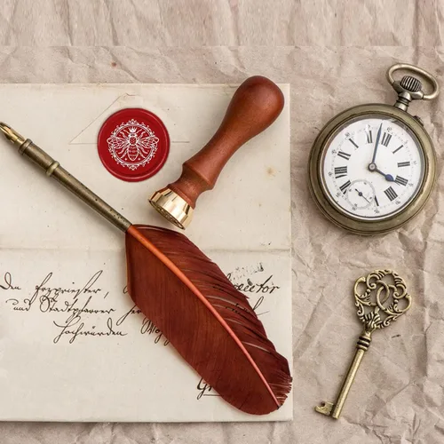 Miniatura 3 de CRASPIRE Sello de cera de abeja, sello de cera vintage, sello de madera retro de 1.181 in, cabeza de latón extraíble para invitaciones de boda