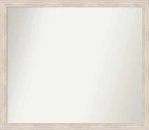 Miniatura 38 de Amanti Art Espejo de baño blanco para sobre el fregadero, 30 x 35 pulgadas, espejo de tocador rectangular estrecho de Eva de oro blanco, marco