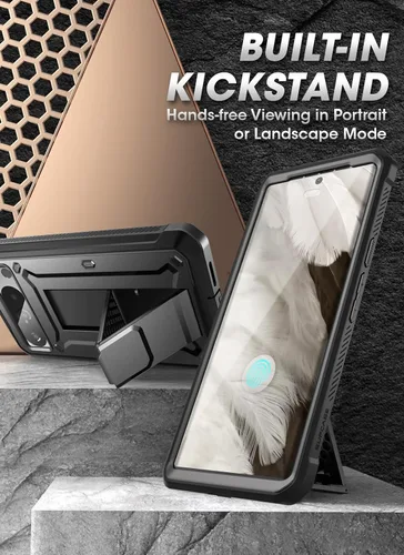 Miniatura 4 de SUPCASE Funda para Google Pixel 8 Pro con soporte y clip para cinturón (Unicorn Beetle Pro), [protector de pantalla integrado]