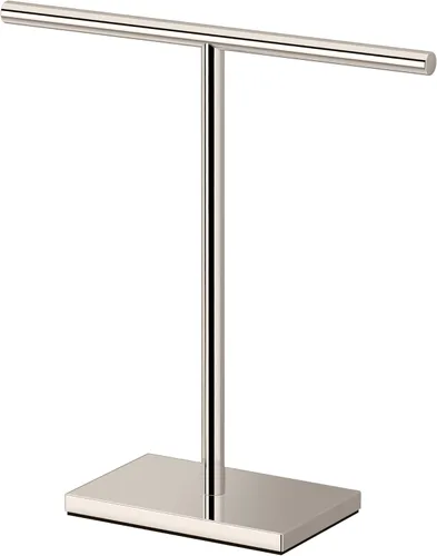 Miniatura 11 de Gatco 1444MX, Soporte para toallas de pie de base rectangular moderna, negro mate / 10.50" de ancho x 11.13" de alto estilo en T para toallas