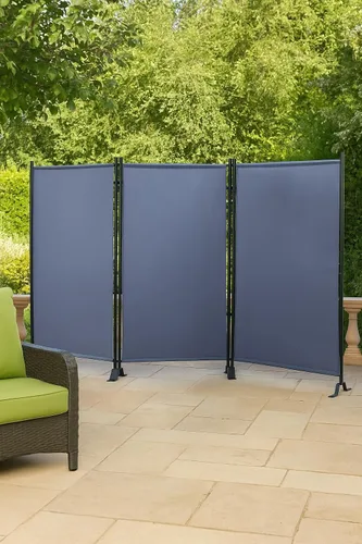 Miniatura 7 de Productos Proman FS17067 Galaxy - Divisor de habitación para interior/exterior (3 paneles), 102” de ancho x 16” de profundidad x 71” de alto Gris