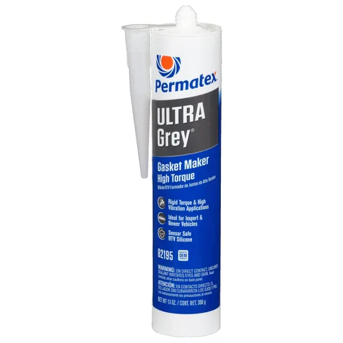 Miniatura 15 de Permatex 22074 Ultra Grey Rigid High-Torque RTV Fabricante de Juntas de Silicona, Seguro para Sensores y No Corrosivo, Para Aplicaciones de Alto Par