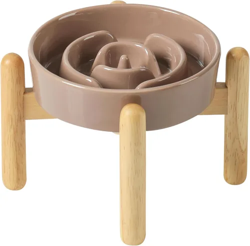 Miniatura 52 de Havniva Tazón de cerámica de 0.9 tazas para perros de alimentación lenta para perros pequeños, alimentador lento para mascotas de 6.1 pulgadas, 1 x