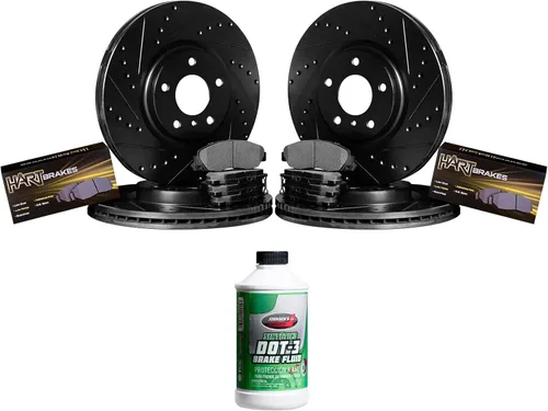 Hart Brakes Kit de frenos y rotores traseros delanteros | Pastillas de freno delanteras y traseras| Rotores y pastillas de freno | Pastillas de