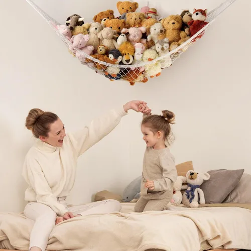Miniatura 2 de Hamaca de Almacenamiento para Animales de Peluche Neto de Rincón - Gran Red de Hamaca de Juguete para Animales de Peluche Decoración de Habitación