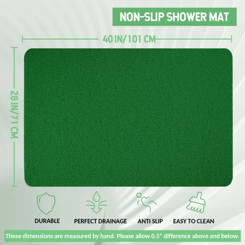 Miniatura 175 de Hargiis - Tapete antideslizante de secado rápido para tina y ducha, tapete exfoliante para pies, para baño, cocina u hotel, beige, 24 x 16 pulgadas