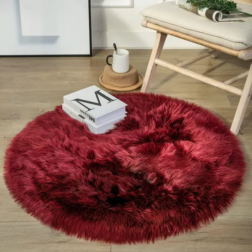 Miniatura 73 de Ashler Home Deco - Tapete de pelo sintético de oveja, mullido, suave, de 2 x 3 pies, lavable a máquina, dormitorio, habitación de los niños, sala