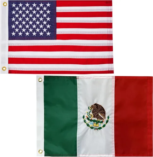 Miniatura 9 de Bandera mexicana de Bradford 6X10 pies para exterior, bandera grande bordada de México, bandera mexicana resistente de doble cara, bandera mexicana
