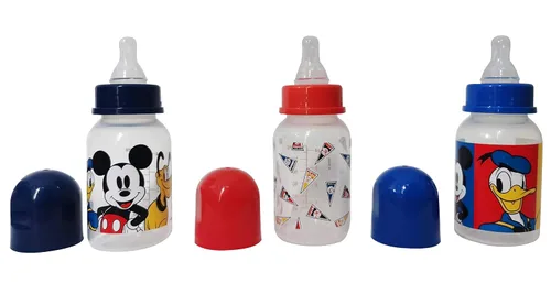 Miniatura 2 de Cudlie Disney Baby Boy Mickey Mouse - Paquete de tres biberones de 5 onzas, Mickey Friends