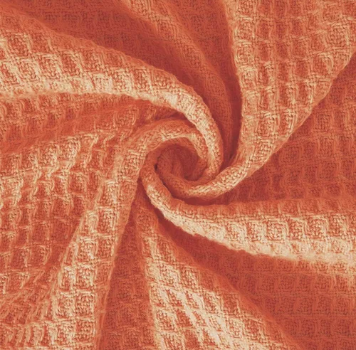 Miniatura 2 de Lujoso tejido de punto gofre de algodón peinado súper suave, acogedor, cálido, transpirable, ligero, elegante, para todas las estaciones