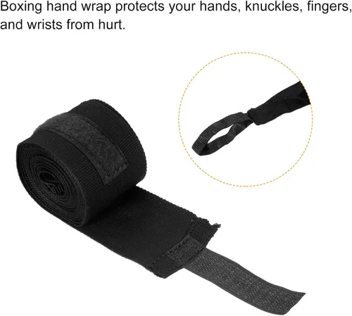 Miniatura 4 de PATIKIL Envoltura de mano de boxeo, vendajes elásticos de puño de artes marciales para kickboxing tailandés