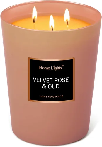 Miniatura 17 de HomeLights - Velas perfumadas, tarro grande de aromaterapia, cera de soja natural, regalo de 130 horas de combustión, galleta casera