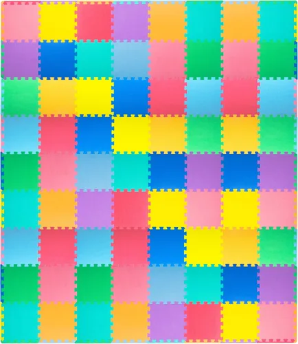 Miniatura 13 de ProSource Alfombra de espuma para rompecabezas para niños y bebés con colores sólidos, 36 o 16 azulejos encajables con bordes, Negro/Gris/Blanco