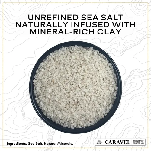 Miniatura 2 de Sal marina gris francesa infundida naturalmente con arcilla rica en minerales, sal francesa sin refinar para soporte de electrolitos y acabado