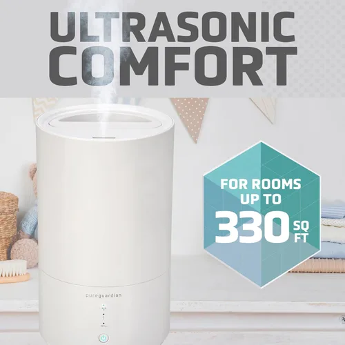 Miniatura 4 de PureGuardian Humidificador ultrasónico de niebla fría de llenado superior para el hogar con bandeja de aromaterapia, cubre 320 pies cuadrados