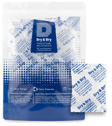 Miniatura 39 de Dry & Dry 0.04 oz [50 paquetes] Paquetes de gel de sílice desecantes, paquetes de sílice - Paquetes de gel de sílice recargable, paquetes