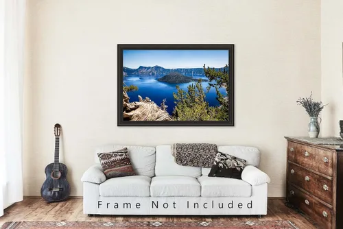 Miniatura 5 de Pacific Northwest Photography Print (Not Framed) Picture of Crater Lake on Summer Day in Oregon Cascade Mountains Wall Art Nature Decor (4" x 6")