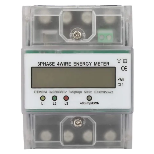 Miniatura 8 de Medidor de energía digital de 3 fases KWh Monitor 220V/380V 4P LCD Medidor de consumo de energía para sistemas eléctricos comerciales industriales