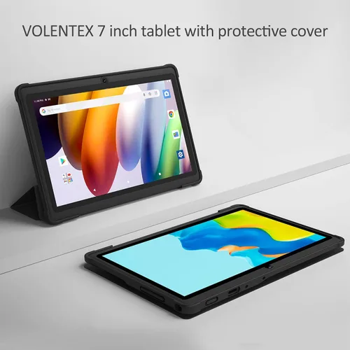Miniatura 3 de Tablet de 7 pulgadas, sistema operativo Android 13 Quad Core, 32GB ROM, WiFi, Bluetooth, cámara dual, PC Tablet USB C, pantalla táctil de 7 Negro
