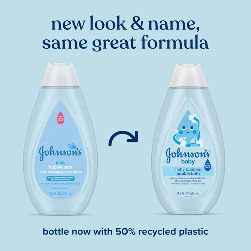 Miniatura 2 de Johnson's Baby Baño de Burbujas Esponjosas, Sin Más Lágrimas, Limpia Suavemente la Piel Delicada Sin Resecarla, Hipoalergénico, Sin Parabenos