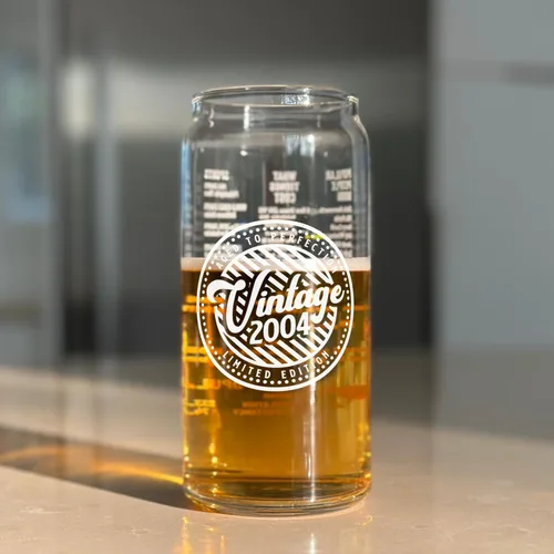 Regalo de cumpleaños número 21 para hombres, regalos de cumpleaños, vaso de cerveza de 20 onzas de 20 onzas (1 unidad), divertido vaso vintage para