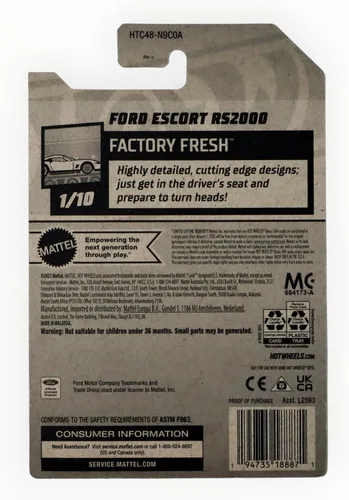 Miniatura 2 de Mattel Hot Wheels Ford Escort RS2000, Factory Fresh 1/10 [Verde] 23/250