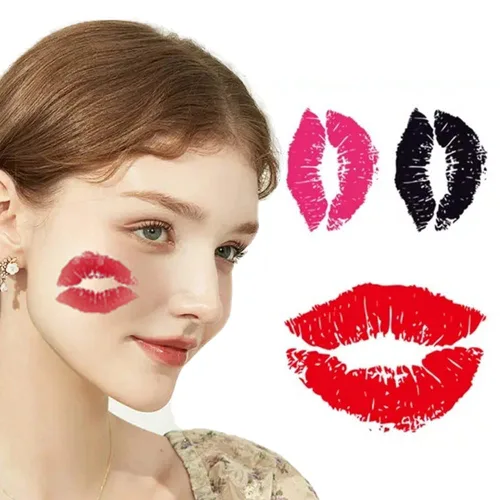 Miniatura 7 de 150 calcomanías de tatuajes temporales de San Valentín, tatuajes de labios sexy, decoración del día de San Valentín, calcomanías de tatuaje falso