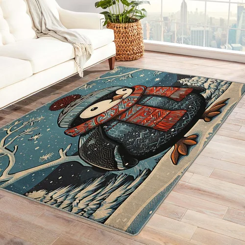 Miniatura 10 de Alfombra cardenal de 2 x 3 pies, alfombra de área de pájaro rojo, alfombras cardenales rojas para entrada, sala de estar, dormitorio, alfombra