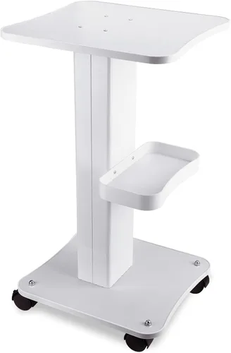 Miniatura 8 de Carrito de esteticista con ruedas, soporte de aluminio para máquina de belleza de spa, carga de 135 libras, carrito rodante de 3 niveles