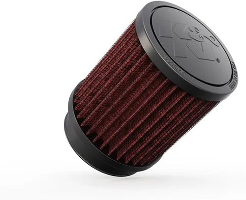 K&N Filtro de aire universal con abrazadera original de alto flujo de por vida: alto rendimiento, premium, lavable: diámetro de brida: 2.5 pulgadas,