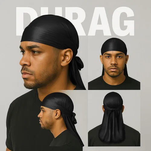 Miniatura 8 de Premium Durag Pack for Men, Silky Doo Rag for 360 540 720 Waves