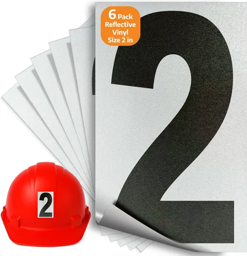 Miniatura 121 de iSYFIX Calcomanías de vinilo negro número 0 (Zero) – Paquete de 6 calcomanías de 1.5 pulgadas – Calcomanías de alta calidad, fondo reflectante