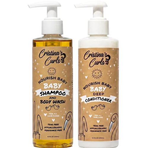 Miniatura 5 de Acondicionador para bebé de Cristina's Curls – Deslizamiento suave para pequeños enredos y suave humedad