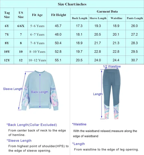 Miniatura 6 de Danna Belle Conjunto deportivo de 2 piezas con leggings para niñas, talla 5-12