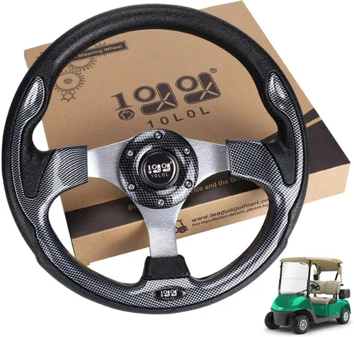Miniatura 17 de 10L0L Volante de carrito de golf, diseño universal para Yamaha, EZGO RXV y TXT, Club Car DS, Club Car Precedent Tempo, la mayoría de los carritos