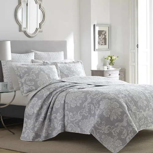 Miniatura 14 de Laura Ashley - Juego de edredón individual, ropa de cama reversible de algodón con funda a juego, decoración ligera del hogar, ideal para todas